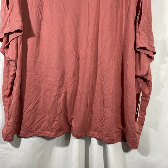 NWT Sejour‎ [ PLUS SZ 2X ] Cutout Sleeve Tee Top in Rust Spice - Picture 9 of 12